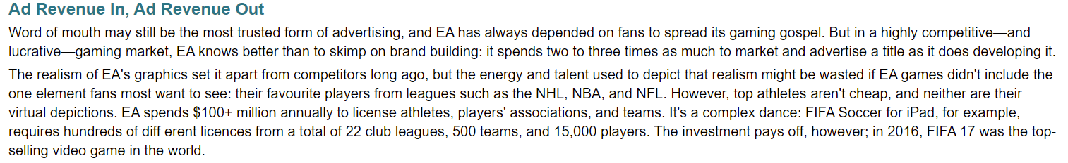 Chapter 9 Case: Electronic Arts Inside Fantasy