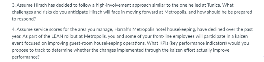 Implementing LEAN Operations at Caesar Casinos 3.