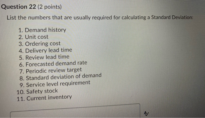 Questions from Materials Management 8th edition