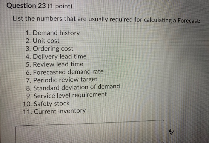 Questions from Materials Management 8th edition