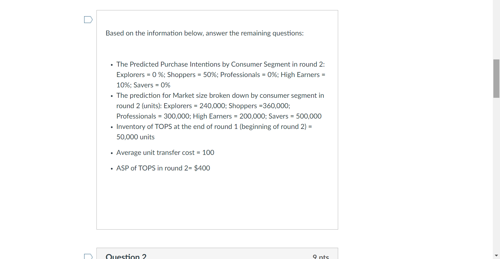 n Based on the information below, answer the