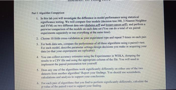 i need answer step by step inWEKA Part I: