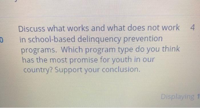 4 0 Discuss what works and what does not work in