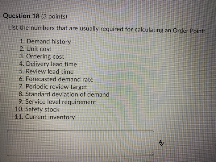 questions from materials management 8th edition