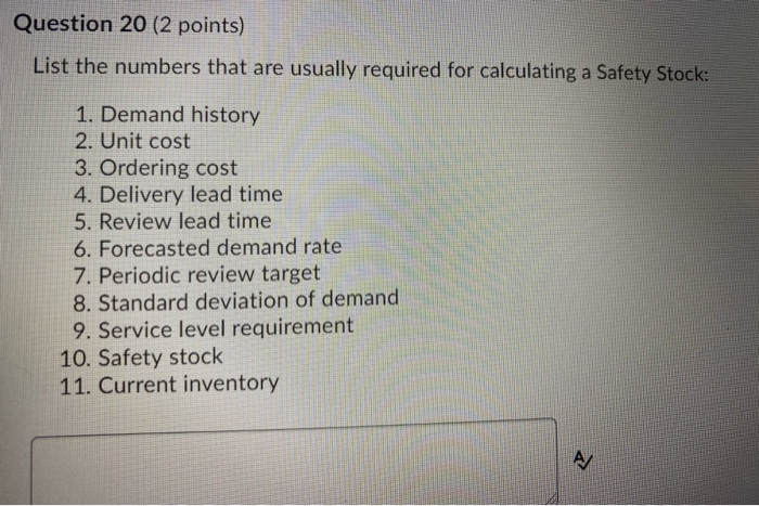 questions from materials management 8th edition