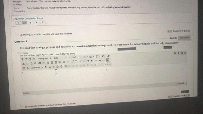 Multiple Not allowed. This test can only be taken