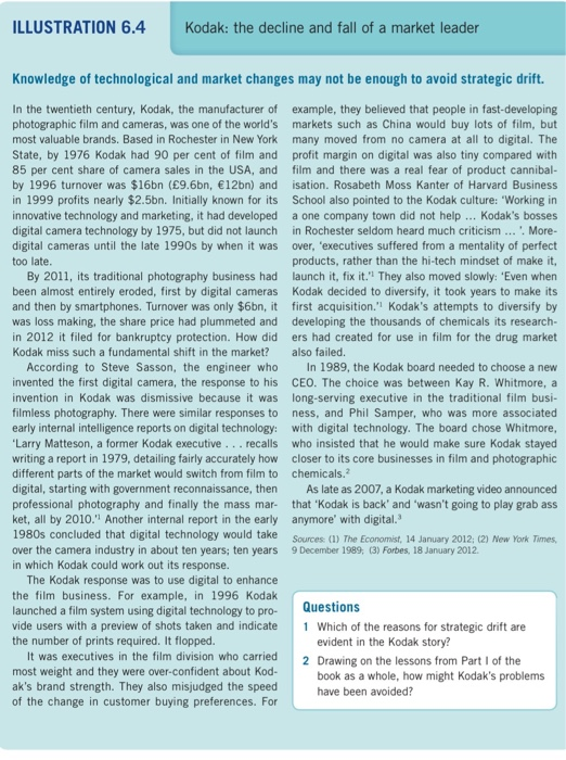 1. how might Kodaks problems have been avoided?