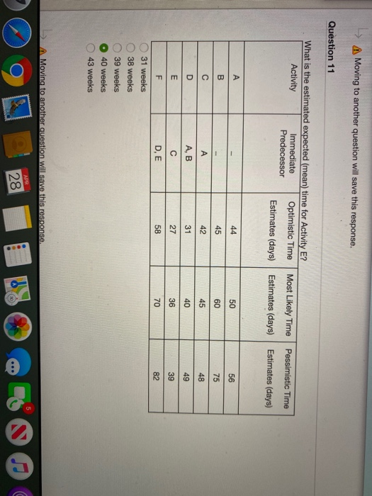 A Moving to another question will save this