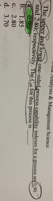 show your work Juid Analysis & Management Science