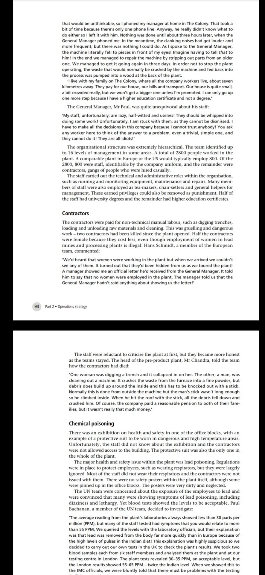 Indian Metals Corporations Operations Ethics Case