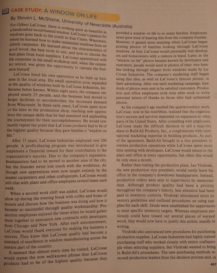 FOR ORGANIZATIONAL BEHAVIOR Discussion questions: