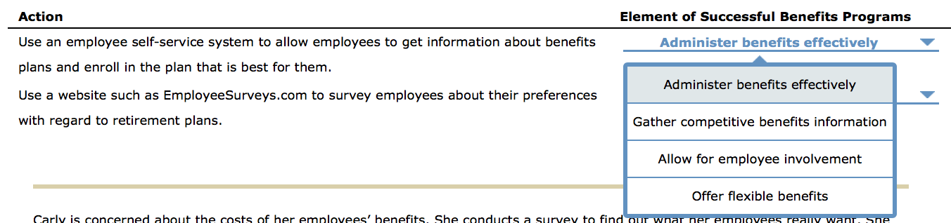 Action Element of Successful Benefits Programs