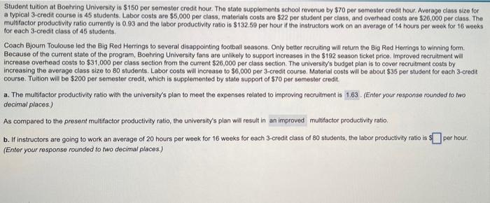 Student tuition at Boehring University is $150