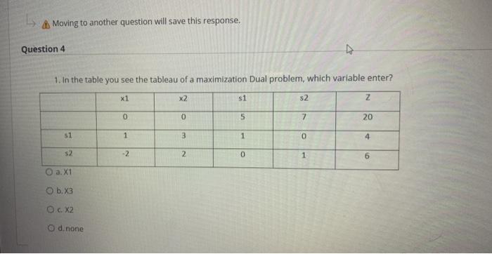 Moving to another question will save this