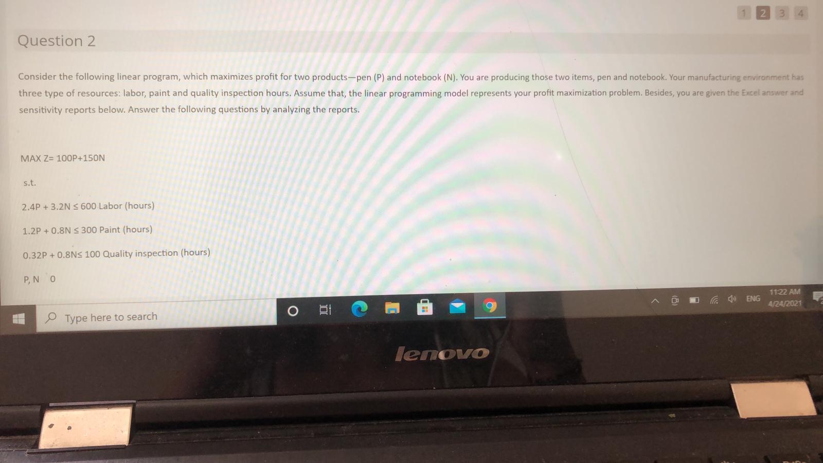 undefined Question 2 Consider the following