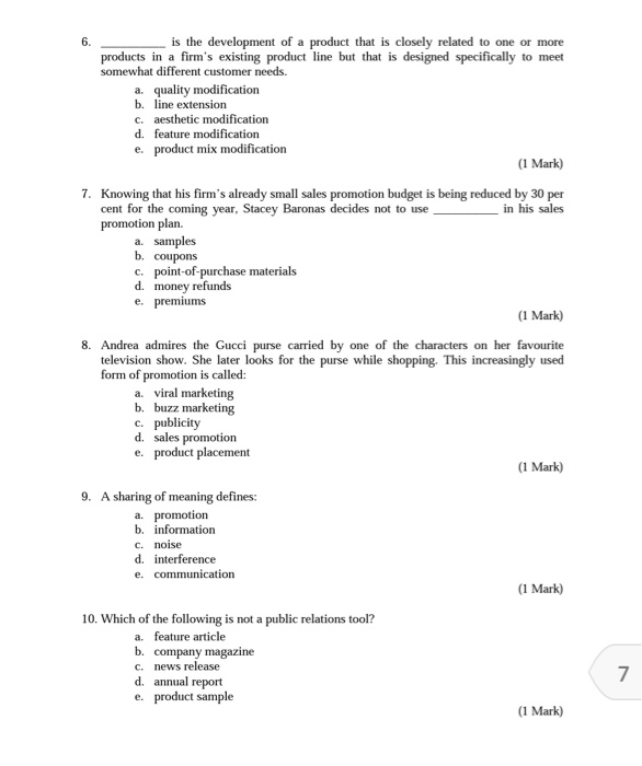 SECTION A: The Product Life Cycle (TOTAL 20