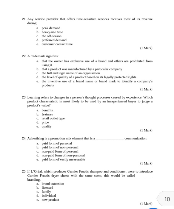 SECTION A: The Product Life Cycle (TOTAL 20