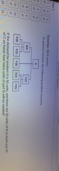 Page 1 Question 18 (5 points) [5 points] Consider