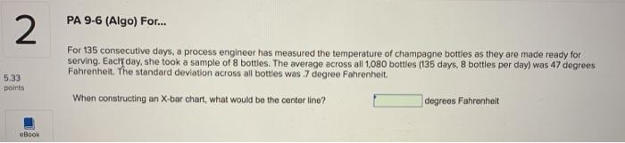 PA 9-6 (Algo) For... 2 5.33 points For 135