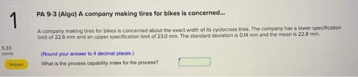 PA 9-6 (Algo) For... 2 5.33 points For 135