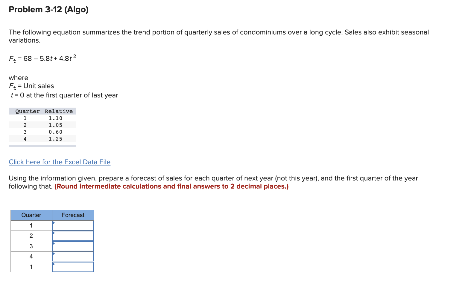 Problem 3-12 (Algo) The following equation