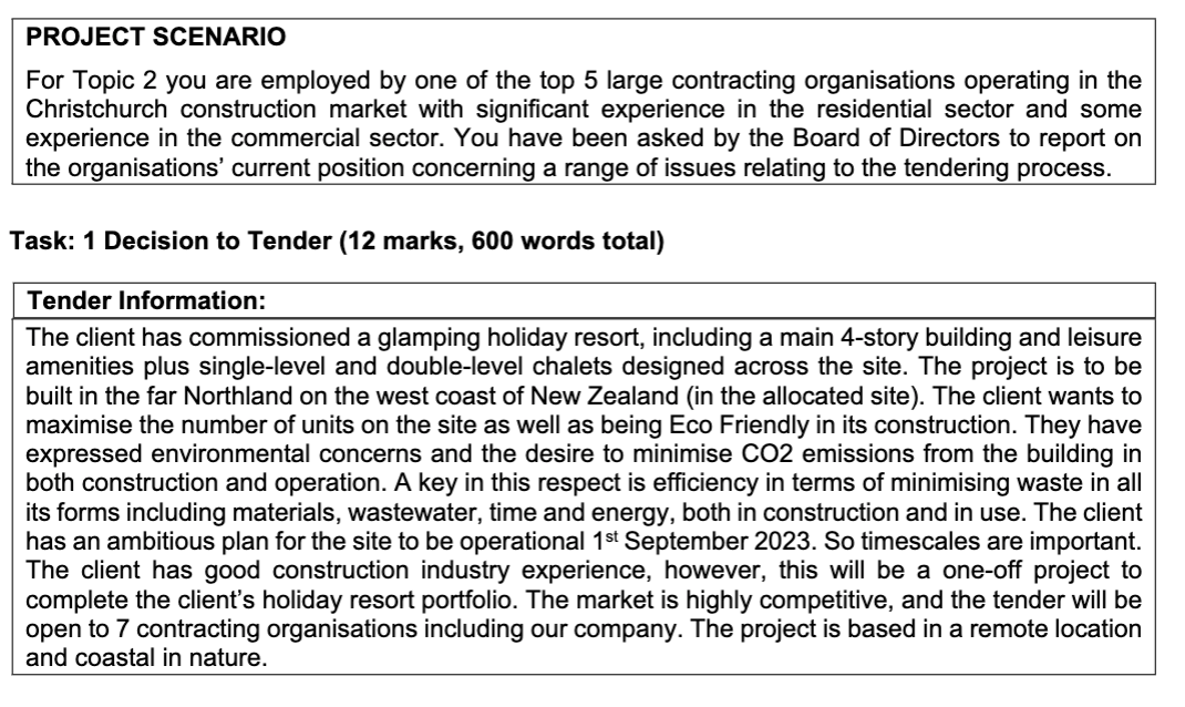 PROJECT SCENARIO For Topic 2 you are employed by