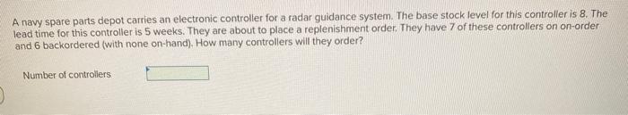 A navy spare parts depot carries an electronic