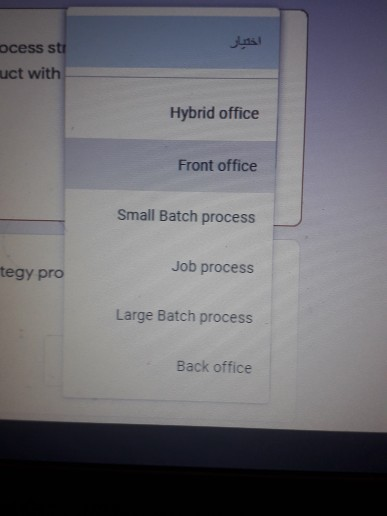 Which of the following manufacturing process