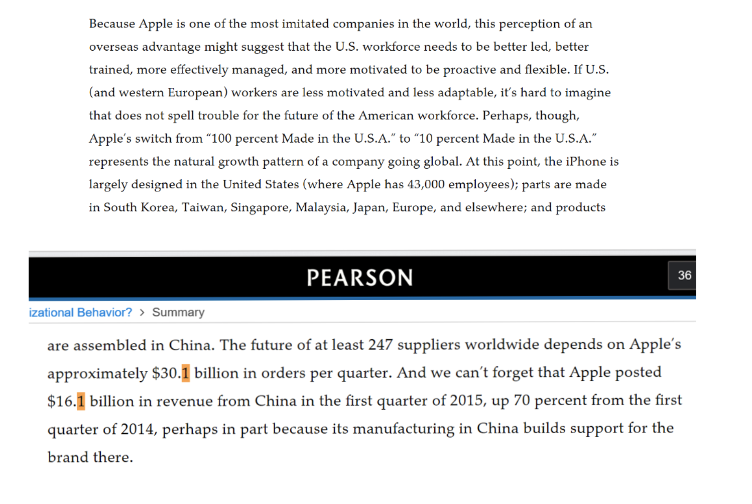 State in some detail five specific,