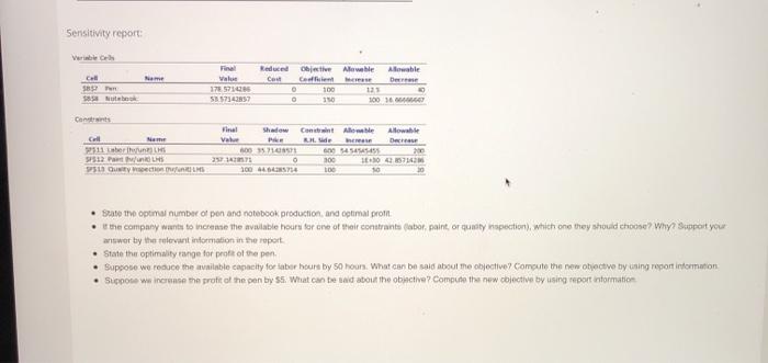 Consider the following linear program, which