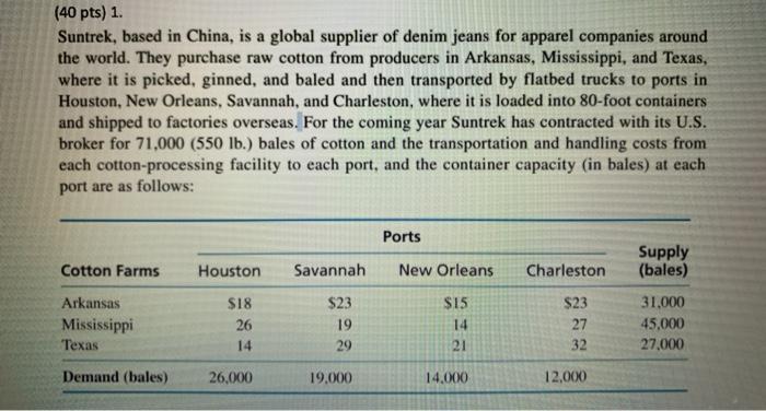please write out the formulation / equation for