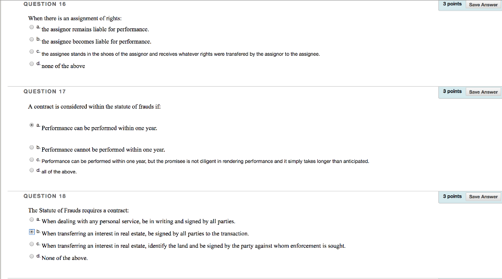 QUESTION 16 3 points Save Answer When there is an