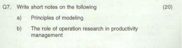 (20) Q7. Write short notes on the following a)