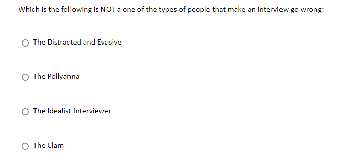 Which is the following is NOT a one of the types