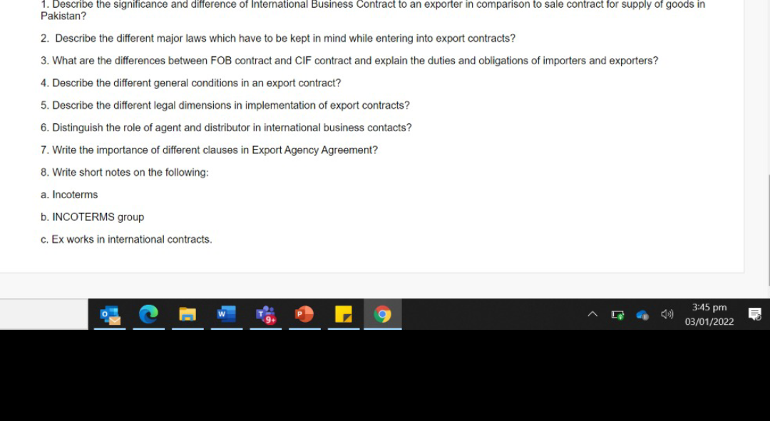 please answer 3 or 3 and 4 both 1. Describe the