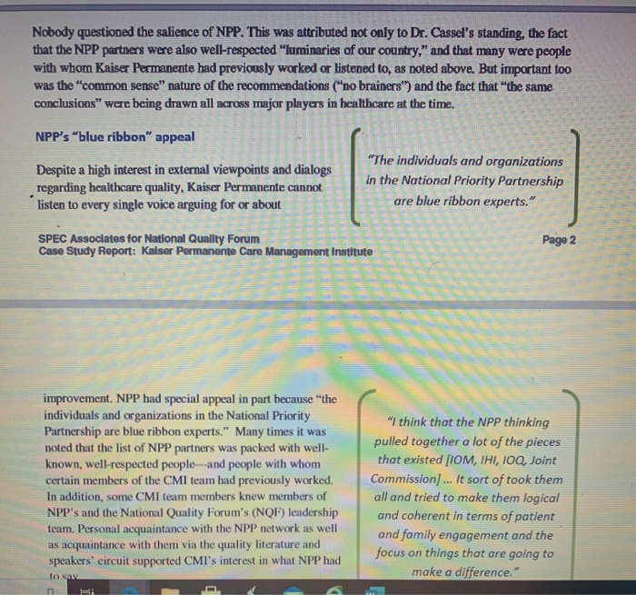 NPP Evaluation Case Study Report - Kaiser