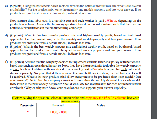 c) (8 points) Using the bottleneck-based method,