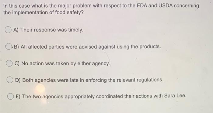 read sara lee case first and please answer both