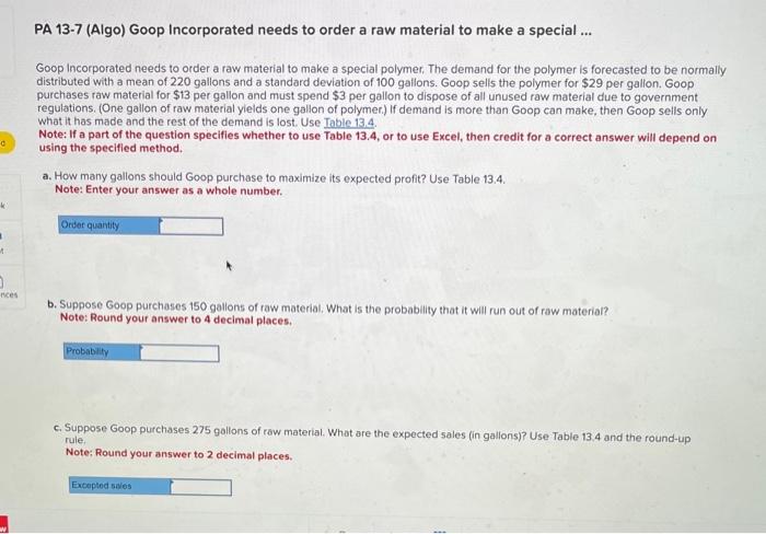 please answer all of question #1 PA 137 (Algo)