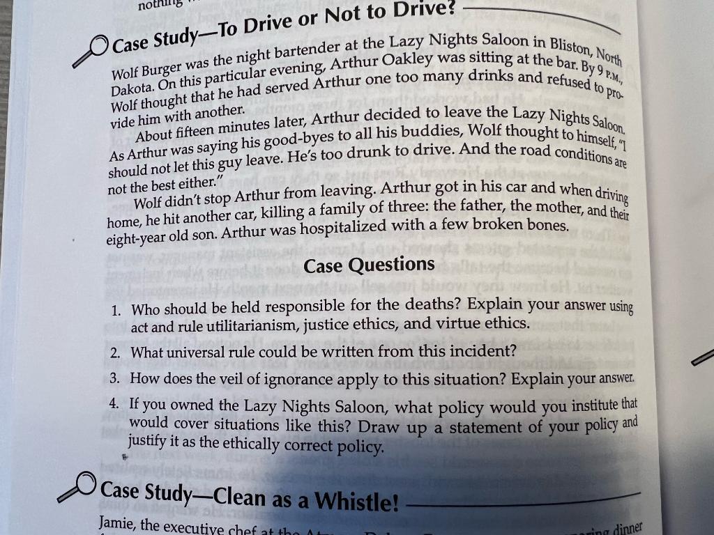 not Case StudyTo Drive or Not to Drive? vide him