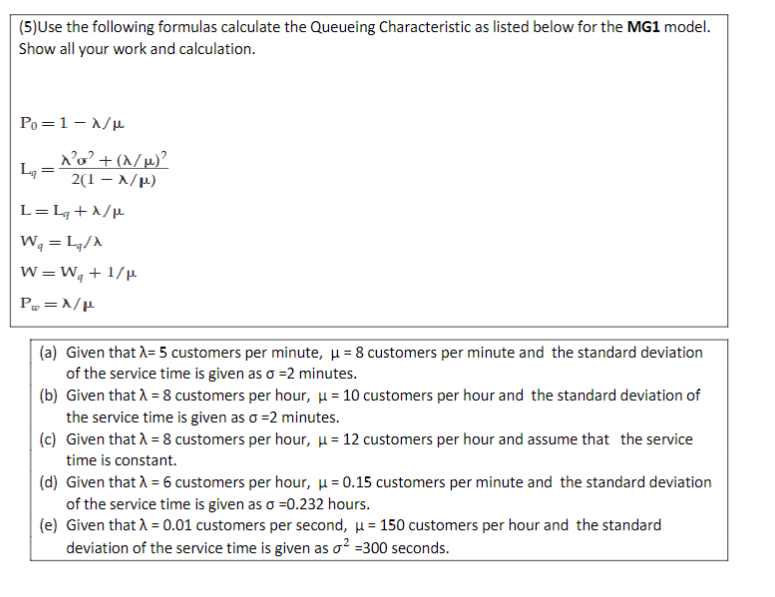 (5)Use the following formulas calculate the