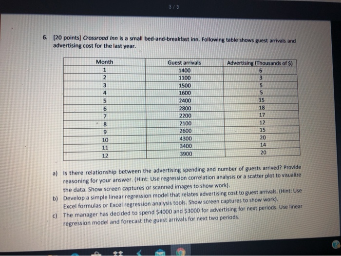 Maps 4. [20 points] Following table shows the