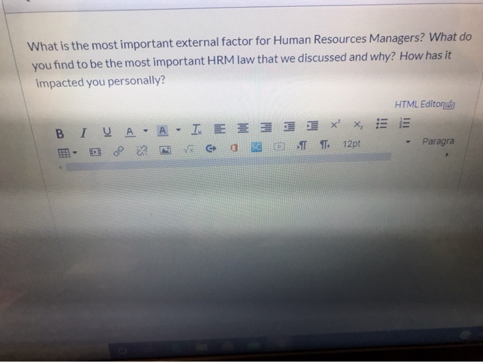 What is the most important external factor for