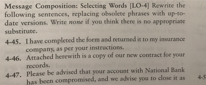 Message Composition: Selecting Words [LO-4]