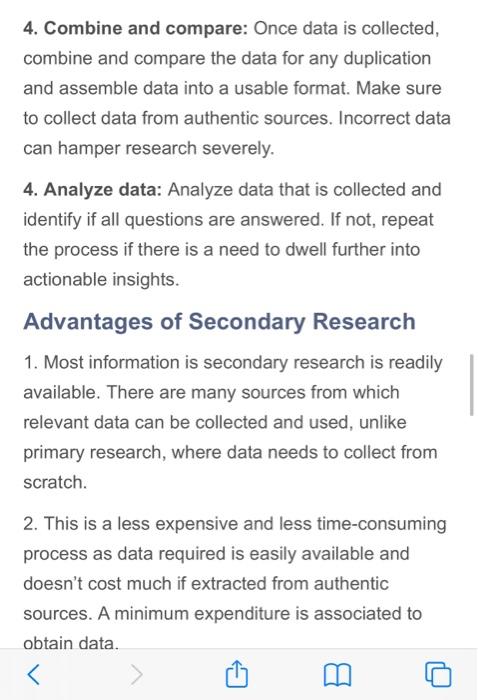 qualitative method : secondary research need
