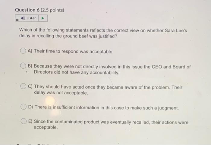 read sara lee case first and please answer both