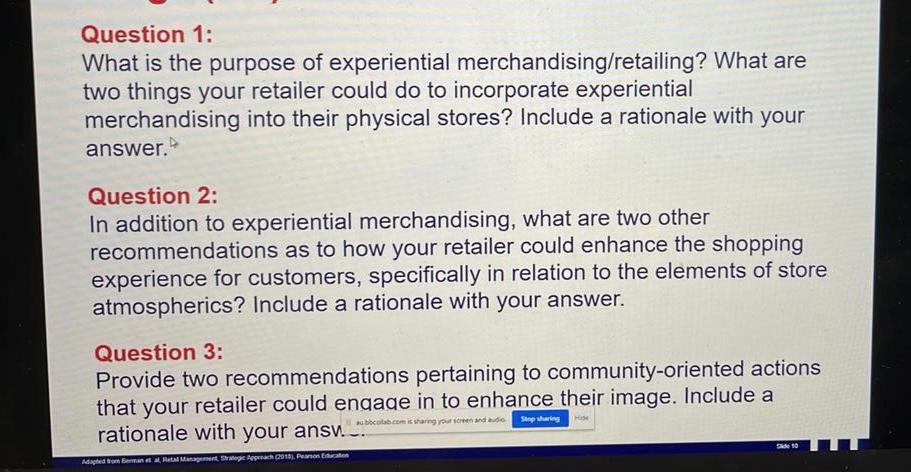 Question 1: What is the purpose of experiential