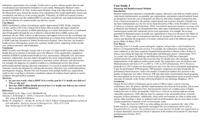 please help! Case Study 1: U.S. Health Care