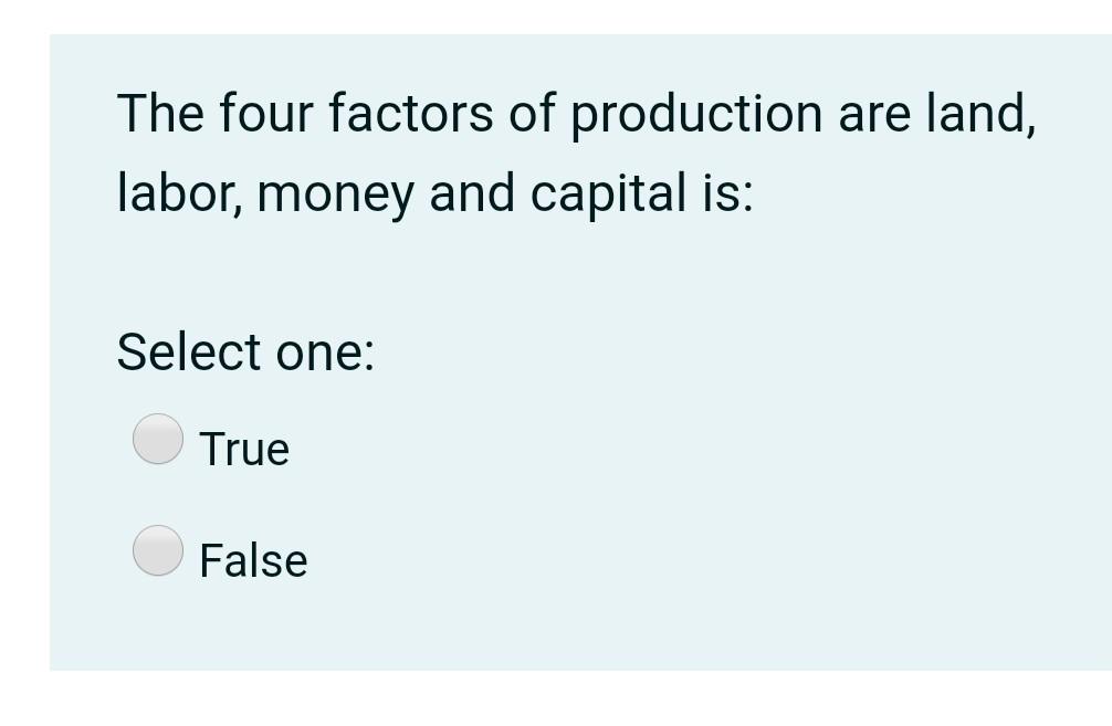 Subject is **MICROECONOMICS** The four factors of