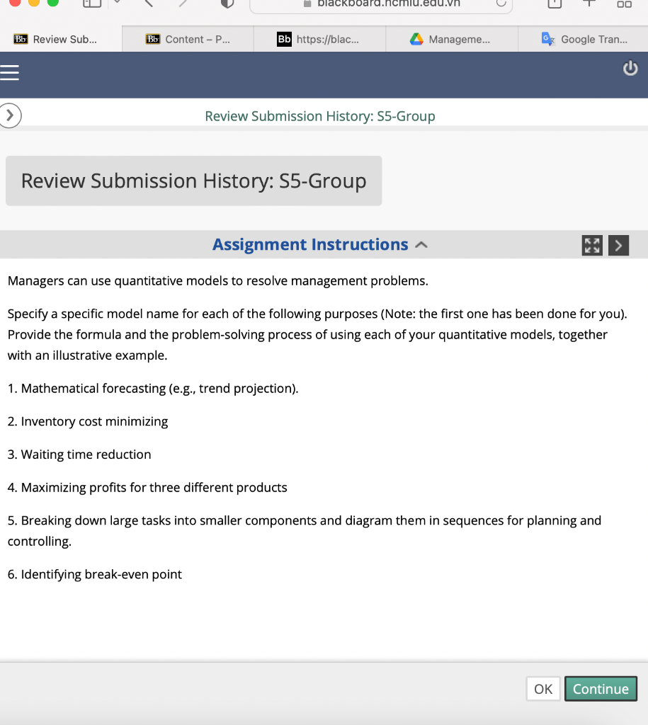 Managers can use quantitative models to resolve